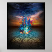 Het verbrand Canvas van de Struik Poster (Voorkant)