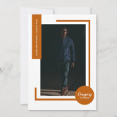 Het verbrand Oranje Foto Modern Afstuderen nodigt (Voorkant)