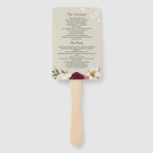 Het verbrande Oranje Buwprogramma Hand Fan Handwaaier (Achterkant)