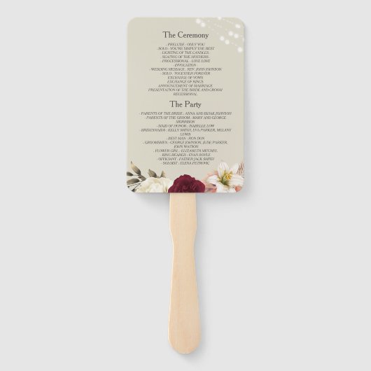 Het verbrande Oranje Buwprogramma Hand Fan Handwaaier (Achterkant)