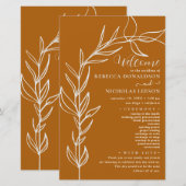 Het verbrande Oranje minimale weddenschapsprogramm (Voorkant / Achterkant)