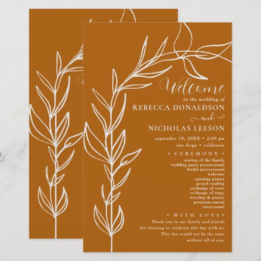 Het verbrande Oranje minimale weddenschapsprogramm (Voorkant / Achterkant)