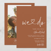 Het verbrande Oranje Minimalistische Manuscript Mo Kaart (Voorkant / Achterkant)