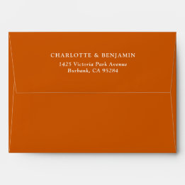 Het verbrande Oranje Moderne Eigen Bouw 5.25x7.25 Envelop