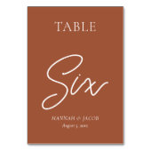 Het verbrande Oranje Rust Weddenschap Zes Kaart (Achterkant)