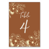 Het verbrande Oranje Terracotta Wedding Kaart (Achterkant)