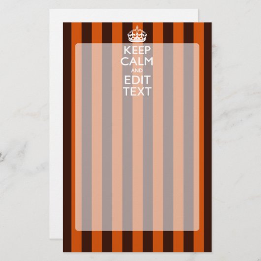 Het verbrande Sinaasappel personaliseert dit houdt Briefpapier (Voorkant / Achterkant)