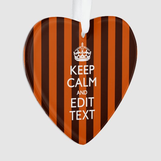 Het verbrande Sinaasappel personaliseert dit houdt Ornament (voorkant)