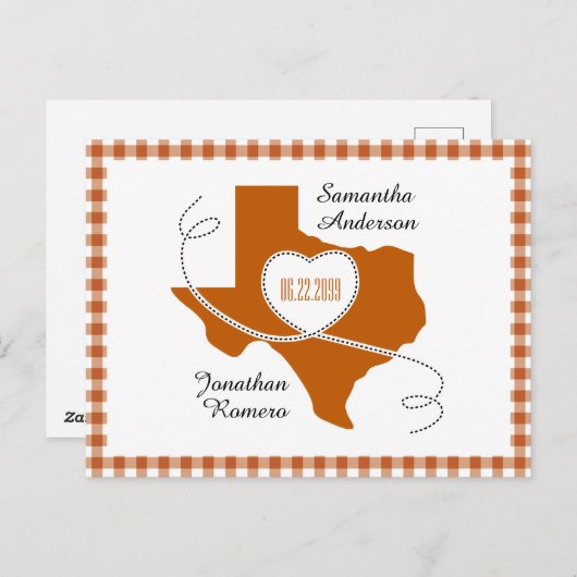 Het verbrande Sinaasappel Texas Curling Ribbon spa Briefkaart (Voorkant / Achterkant)