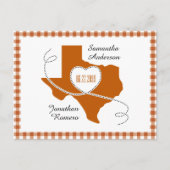 Het verbrande Sinaasappel Texas Curling Ribbon spa Briefkaart (Voorkant)