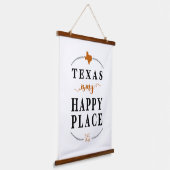 Het verbrande Sinaasappel Texas is mijn gelukkige  Hangend Wandkleed (Gebogen)