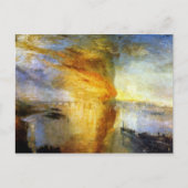 Het verbranden van de huizen van heren en lagers briefkaart (Voorkant)