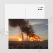 Het verbranden van de piramiden, het verbranden va briefkaart (Voorkant / Achterkant)