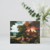 Het verbranden van Troje Briefkaart (Staand voorkant)