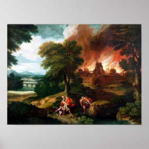 Het verbranden van Troje Poster