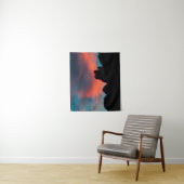 Het verbranden van wolken over de bergen wandkleed (In situ)