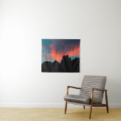 Het verbranden van wolken over de bergen wandkleed (In Situ (horizontaal))