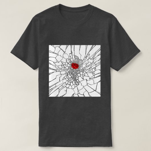 Het verbrijzelde Roos II T-shirt (Design voorkant)