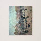 Het verdedigen van de Fort: Indiërs vallen een Ame Legpuzzel (Verticaal)