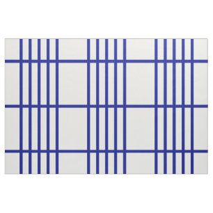 Het verdeelde Blauwe Geometrische Patroon van Stof