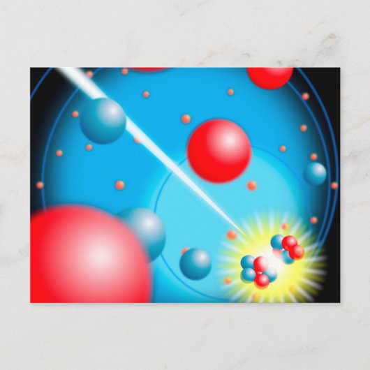 Het verdelen van het Atoom Briefkaart (Voorkant)