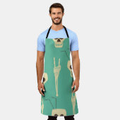 Het verdomde feest naadloos patroon. Menselijke sc Schort (Gedragen)