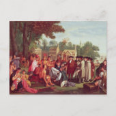 Het Verdrag van William Penn met de Indiërs in 168 Briefkaart (Voorkant)