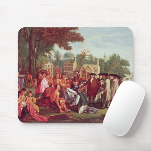 Het Verdrag van William Penn met de Indiërs in 168 Muismat (Met muis)