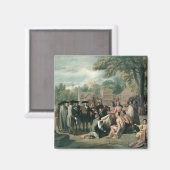 Het Verdrag van William Penn met de Indiërs in Magneet (Voorkant / Achterkant)