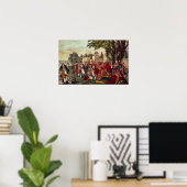 Het Verdrag van William Penn met de Indiërs Poster (Thuiskantoor)