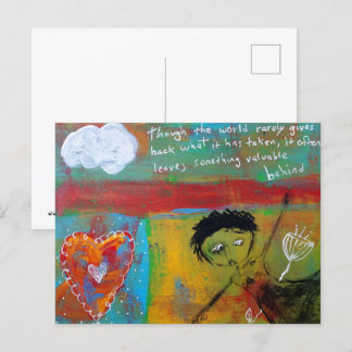 Het verdriet van een vrouw briefkaart