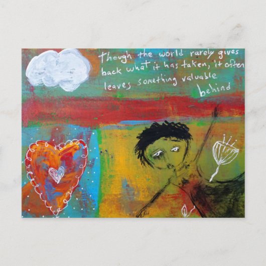 Het verdriet van een vrouw briefkaart (Voorkant)