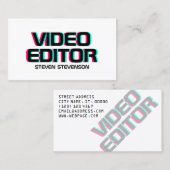 Het verdubbelen glitseffect tekstdekking visitekaartje (Voorkant / Achterkant)