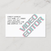 Het verdubbelen glitseffect tekstdekking visitekaartje (Achterkant)