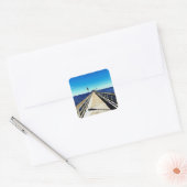 Het verdwijnpunt vierkante sticker (Envelop)