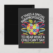 Het vereist een speciaal paraprofessioneel autisme feestdagenkaart (Voorkant / Achterkant)