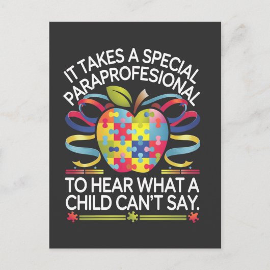 Het vereist een speciaal paraprofessioneel autisme feestdagenkaart (Voorkant)