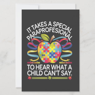 Het vereist een speciaal paraprofessioneel autisme kaart