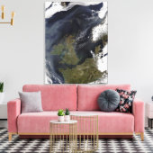 Het Verenigd Koninkrijk en de Republiek Ierland Canvas Afdruk (Insitu (Woonkamer))