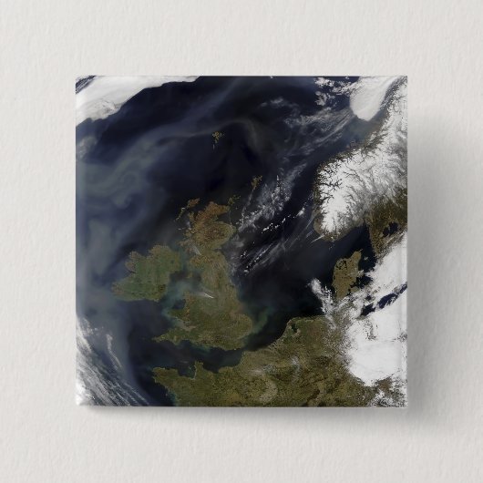 Het Verenigd Koninkrijk en de Republiek Ierland Vierkante Button 5,1 Cm (Voorkant)