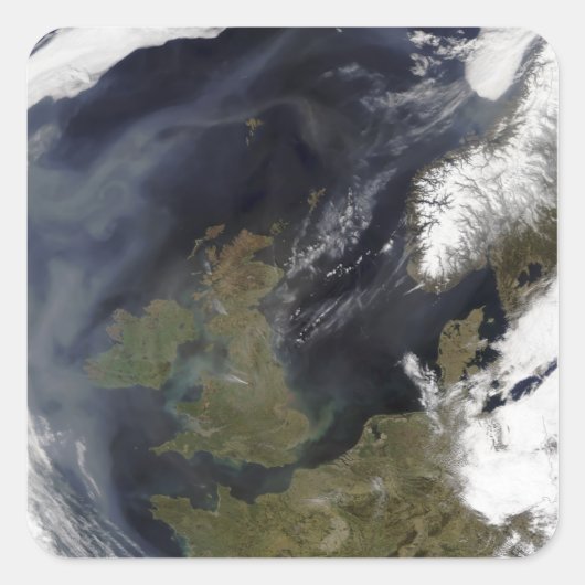 Het Verenigd Koninkrijk en de Republiek Ierland Vierkante Sticker (Voorkant)