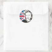 Het Verenigd Koninkrijk rouwt om Margaret Thatcher Ronde Sticker (Tas)