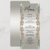 Het verfraaien van Gold Blue Stones Menu (Voorkant / Achterkant)