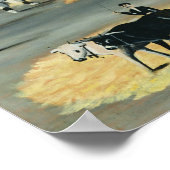 Het verfrissen van de vloer in een Georgisch land Poster (Hoek)