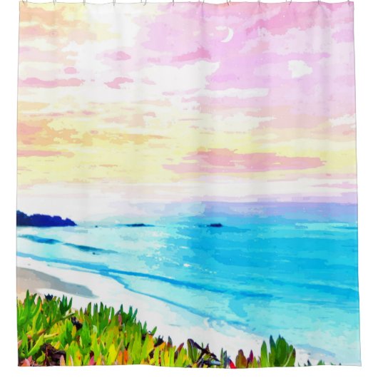 Het vergeten strand douchegordijn (Voorkant)