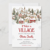 Het vergt een dorp baby shower kaart (Voorkant)