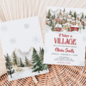 Het vergt een dorp baby shower kaart