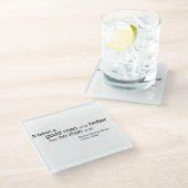 Het vergt een goed Mannen glazen onderzetter (Schuin)