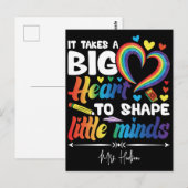 Het vergt een groot hart | Geschenk voor leerkrach Briefkaart (Voorkant / Achterkant)