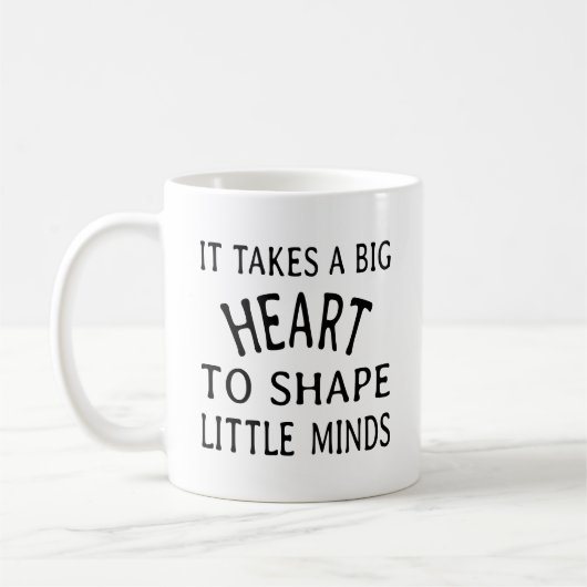 Het vergt een groot hart om kleine geesten te vorm koffiemok (Links)